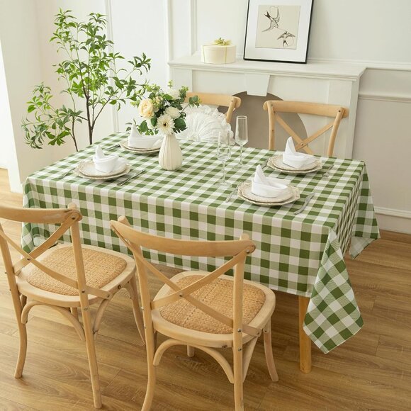 Classic Gingham Tablecloth - 58” x 84” Rectangle - Picture 2 of 2